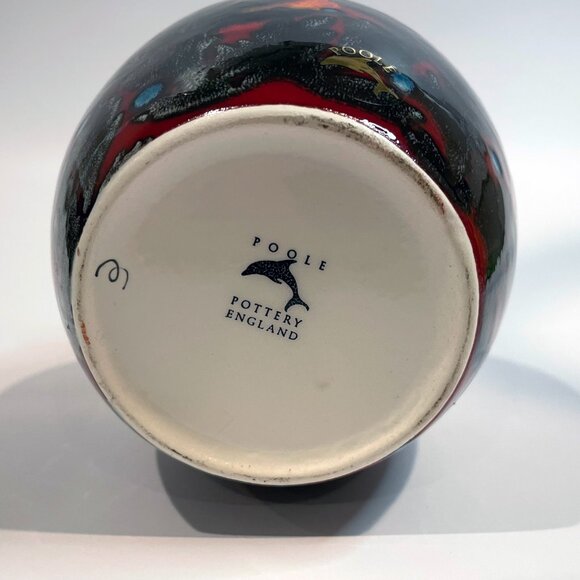 Poole Pottery Vase 6.5" tall Made in England original sticker label - Picture 8 of 9